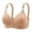Beige, variant on khonts,Women's Front Snap Closure Support Bras Wireless Adjustable Strap Bra Breathable Push up Bralettes Beige 40