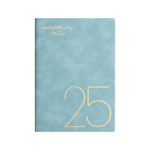 IMENGL Clearance! Delayuji Home Decor 2025 Academic Planner 2025 Monthly Tabs Daily Organizer Twin Wire Binding Pocket Folder Sticky Notes One Size Multi-Color