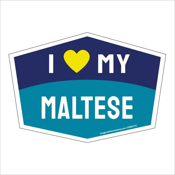I Love My Maltese Hexagon Shaped Magnet