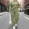 Arnsht Plus Size Sweatsuits Women 2 Piece Outfits Two Piece Crewneck Sweatshirts Sets Lounge Fall Sweatpants 2025 Tracksuits (L-5XL) Green XXXXL