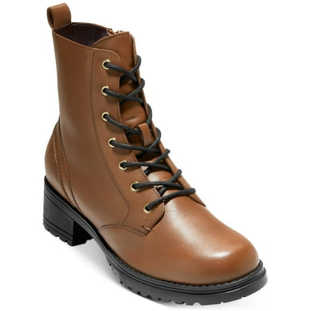 

Cole Haan Womens Camea Leather Waterproof Combat & Lace-up Boots