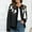 Black, variant on Women's Halloween Retro Cardigan Polka Dot And Ghost Print Knitted Long Sleeve Button Down Loose Fit Coat For Casual Daily Wear,Black,Xxl