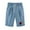 Blue, variant on Wyongtao Women's Shorts Sunflower Elastic Waist Knee Length Casual Cotton Bermuda Shorts with Drawstring
