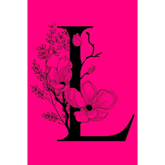 L: Monogram Initial Letter Notebook: Customized Monogrammed Gift Journal, (Paperback)