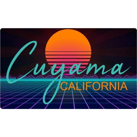 

Cuyama California 4 X 2.25-Inch Fridge Magnet Retro Neon Design
