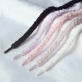 thumbnail image 2 of Nuevos cordones peludos suaves, rosados, blancos y negros, 140/160 cm, para zapatos planos de lona de caña alta para mujeres y hombres, accesorios, 2 of 5