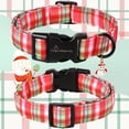 thumbnail image 2 of Collar para perro Aring Pet ajustable a cuadros rojos y verdes de 40,6 a 60 cm, 2 of 5