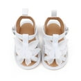 thumbnail image 4 of Xfvqtps Baby Girls Walking Shoes Hollowing Out Flower Butterfly Princess Sweet Soft Sole PU Infant Sandals Summer New Baby Sandals Rubber Sole Non Slip Baby Slippers Toddler Shoes White, 4 of 7