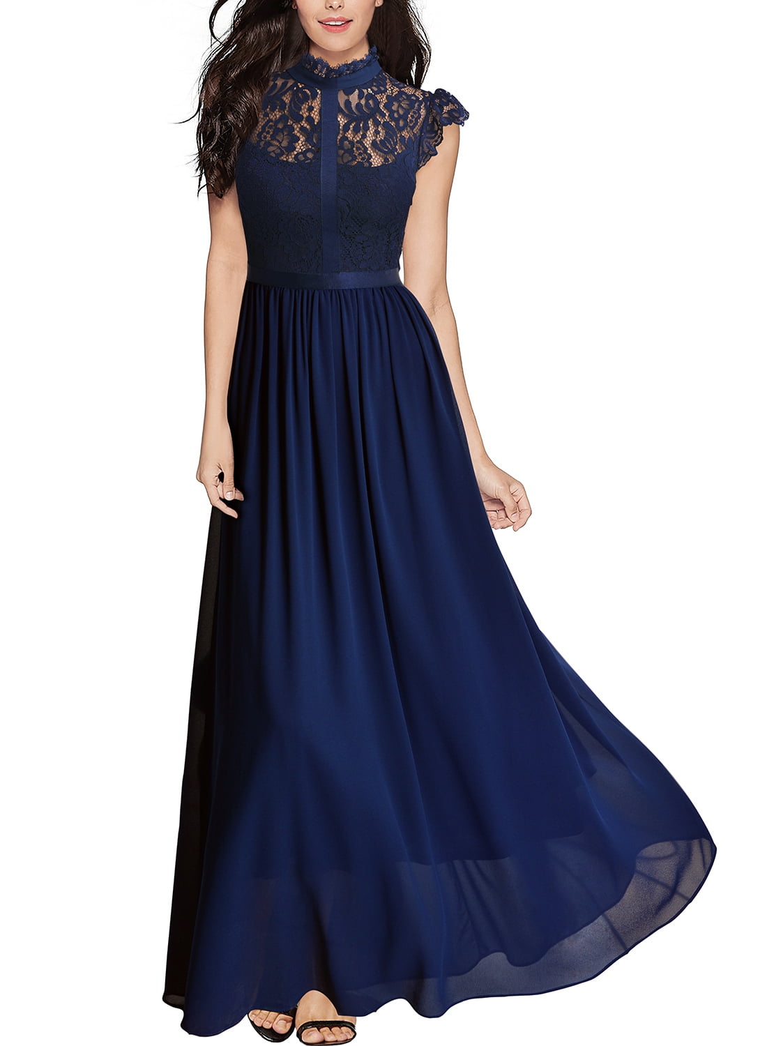 navy blue maxi dress for wedding