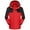 Red, variant on SnZhen Womens Winter Plush Windbreaker Colorblock Long Sleeve Zipper with Pocket Hooded Windproof Waterproof Warm Outdoor Hiking Coats L