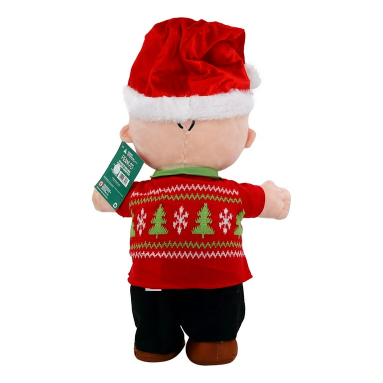 Charlie Brown Holiday Greeter (24 in) Peanuts Plush Doll Christmas