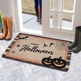 thumbnail image 5 of Pumpkin Skull Bat Spider Door Mat,Non-Slip Doormat Happy Halloween Low-Profile Door Mat 17x30 Inch Switch Rug for Winter Holiday Home Kitchen, 5 of 6
