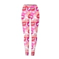 thumbnail image 2 of Gibobby Pantimedias Termicas Mujer Leggings yoga para damas Leggings cómodos informales con estampado lindo para el día San Valentín(Rosa, M), 2 of 4