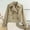 hwj# Khaki488, variant on Women Short Trench Coat Double Casual Long Sleeve Lapel Notched Collar Jacket Cool Motorcycle Cropped Coat Street Wear,Brown,XL