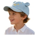 thumbnail image 3 of Staki Girls Hats for Kids Kids Cotton Baseball Hat Golf Cap Summer Baseball Cap Ball Hats for Child Outdoor Sports Light Blue,3-8 Years, 3 of 5