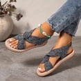 thumbnail image 6 of WAYUTE Women Sandals Slip On Beach Soft Sole Sandals Lightweight Flat Open Toe Elastic Strap Walking Shoes Trendy Casual Outdoor, 6 of 6