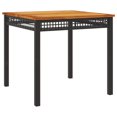 thumbnail image 3 of vidaXL 3 Piece Garden Dining Set with Cushions Black Poly Rattan, 3 of 4