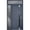 Dark Gray, variant on Front Exterior Prehung Steel Door / Cynex 6777 Grey / Top Exterior Window / Stainless Inserts Single Modern Painted-W32" x H80+16"-Left-hand Inswing