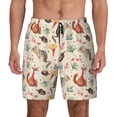 thumbnail image 3 of Uemuo Autumn Forest Animals Pattern Mens Swim Trunks Quick Dry Board Shorts with Mesh Lining, Stretch Beach Shorts Quick Dry No-Chafing Board Shorts-XX-Large, 3 of 9