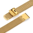 thumbnail image 6 of BERNY Men's Quartz Watch, Classic Casual Wrist Watch with Stainless Steel Mesh Band, Small Second Sub-Dial, 5ATM Waterproof, Fashion Minimalist Dress Wristwatch for Men,Gold, 6 of 10