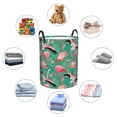 thumbnail image 2 of Tropical Flamingo A Laundry Basket, Laundry Hamper Waterproof Laundry Bag Clothes Hamper Laundry Bin with Handles for Bedroom, Living Room, Kids Room-#, 2 of 5