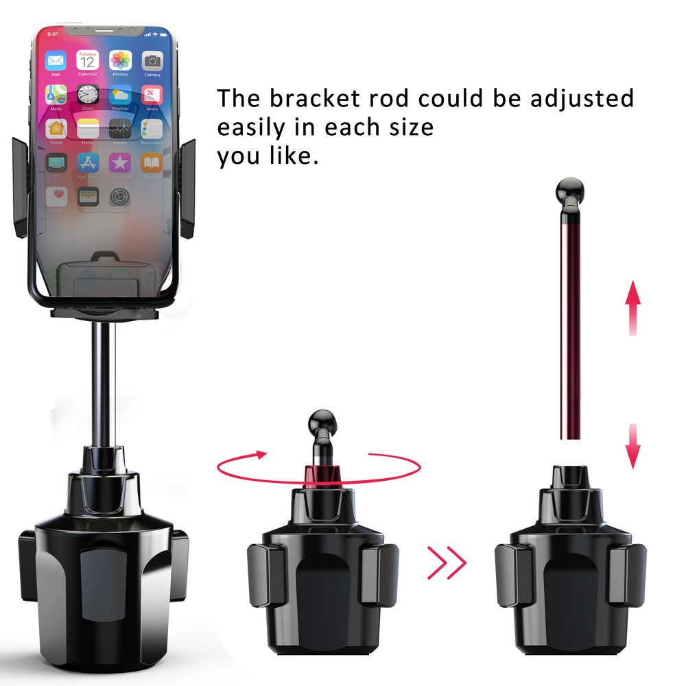 #68 UNIVERSAL HIGH QUALITY ADJUSTABLE CUP HOLDER PHONE MOUNT WITH EXTENDABLE NECK FOR BETTER VIEWING AND QUICK LOCK & RELEASE BUTTON
