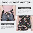 thumbnail image 6 of Pioneer Flower Floral Print Pattern Apron for Women and Men, Cotton Linen Waterproof with Pockets, Adjustable, 33x27 Inch for Kitchen, Gardening, BBQ, Salon, 6 of 6