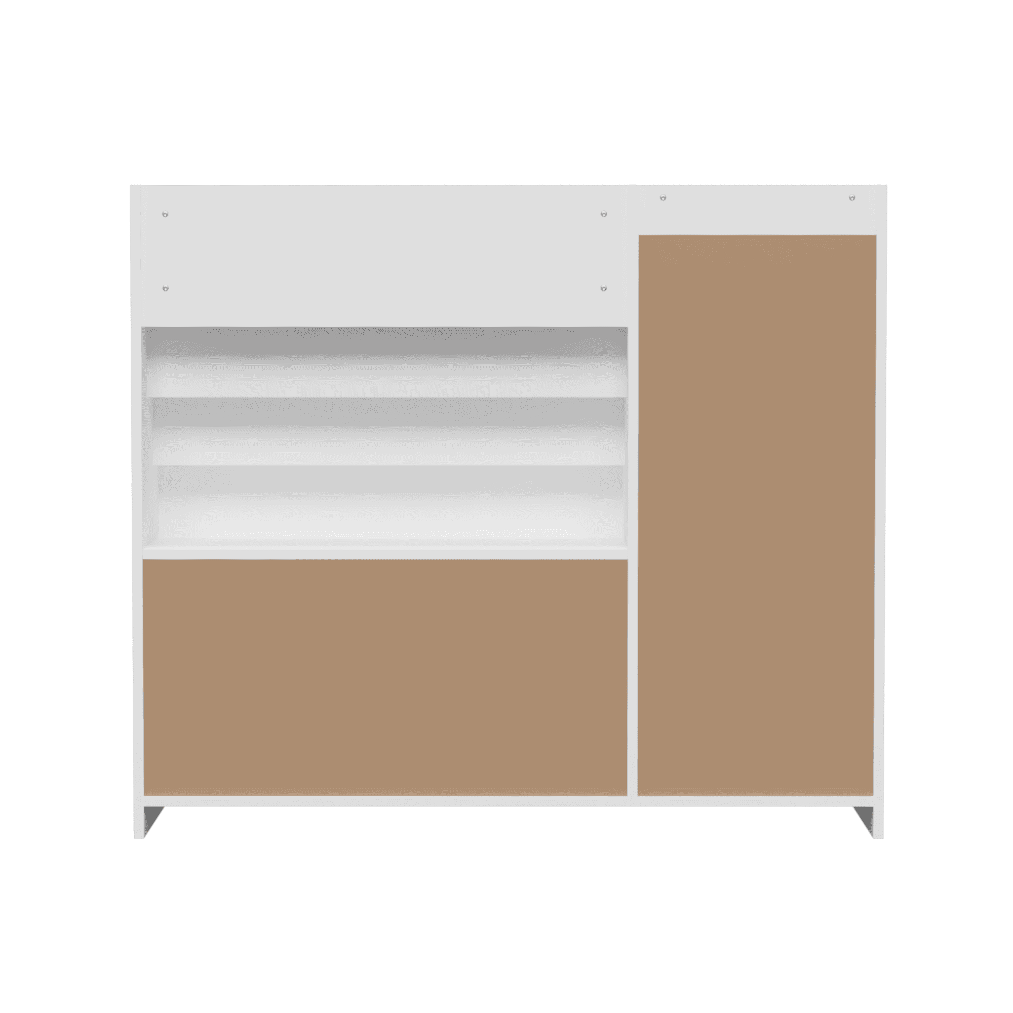 Aukfa Kids Bookshelf Toy Storage Organizer w/ 3 Collapsible Drawers, Gray