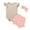 Pink, variant on Fesfesfes Newborn Baby Bodysuit Boys Girls Fly Sleeve Solid Romper Shorts Headbands Outfits Set