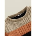 thumbnail image 6 of Suealasg Toddler Baby Boy 2Pcs Fall Outfits Long Sleeve Contrast Color Sweater + Pants Set 3 6 9 12 18 24 Months Infant Boys Fall  Winter Warm Clothes, 6 of 7