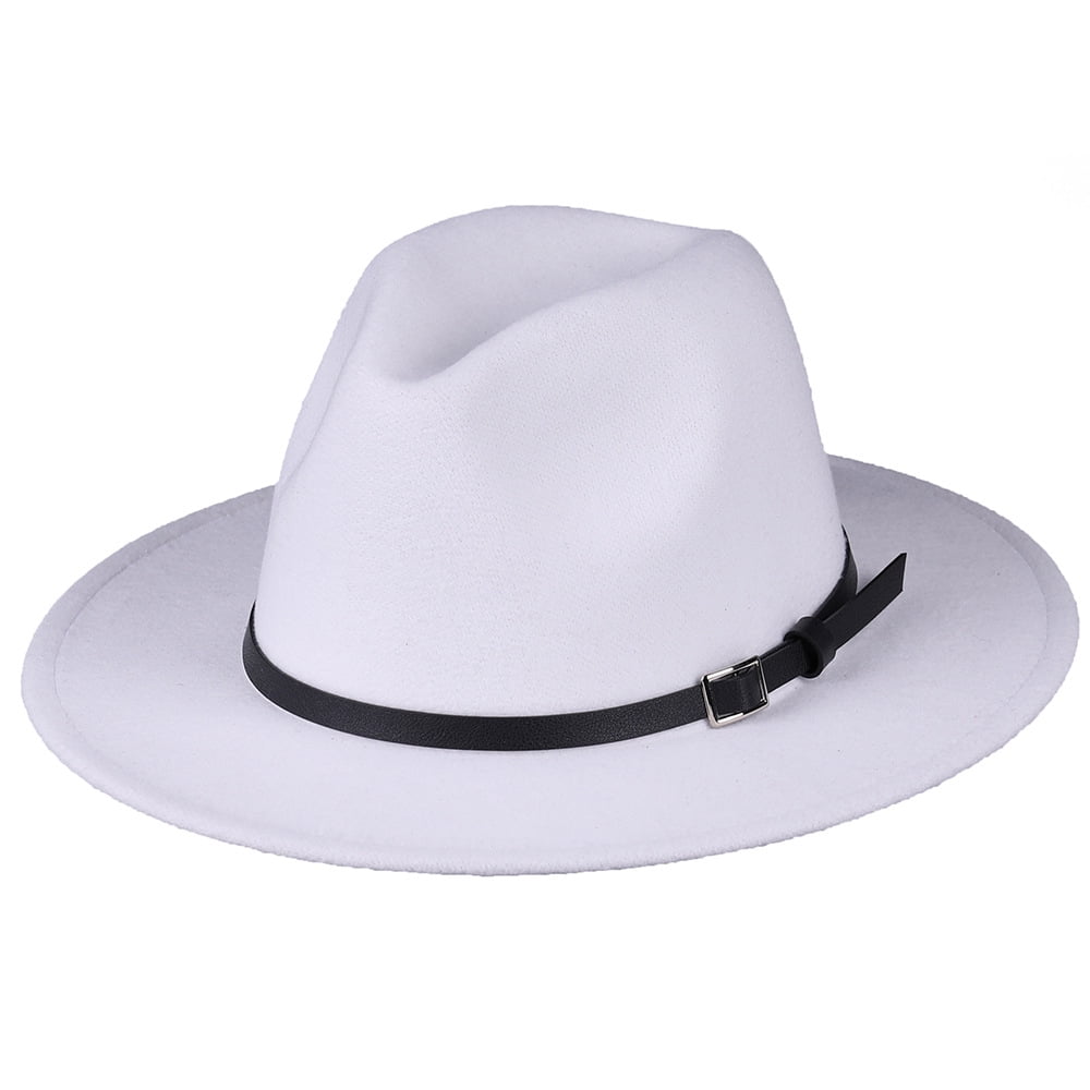 Woman Winter Cap Felt Hat Leather Belt Keep Warm Relaxed Breathable Soft Windproof Bucket Round Hat Walmart Com