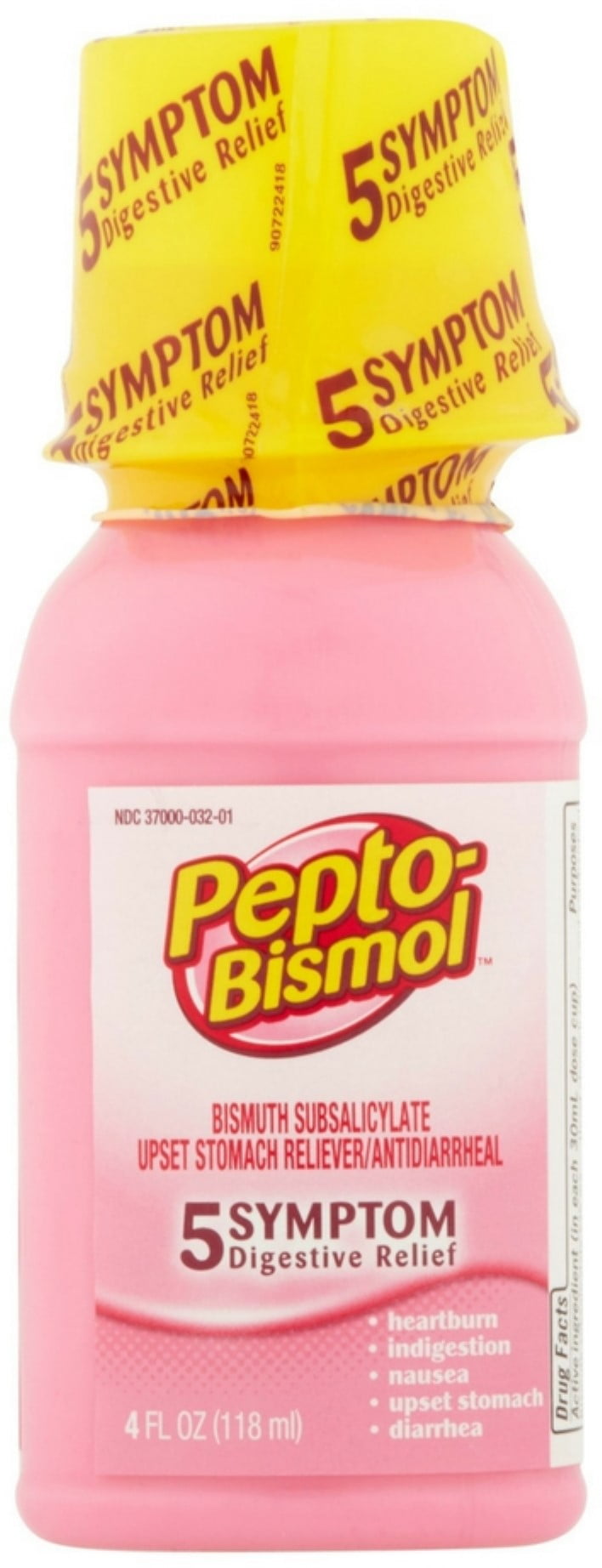 Pepto-Bismol Original Liquid 5 Symptom Digestive Relief, 4 oz (Pack of 2)
