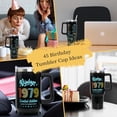 thumbnail image 5 of Happy 45th Birthday Gifts for Men, 40 oz Tumbler with Handle and Straw Lid, 45 Years Old Gifts Idea for Her, Forty-five Birthday Present Back in 1979 Tumbler Cup（White）, 5 of 6