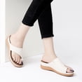 thumbnail image 5 of Ecetana Wedge Sandals for Women Flip Flops with Massage Footbed Casual Dressy Walking Sandals, 5 of 6