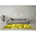 thumbnail image 3 of Ahgly Company Machine Washable Indoor Square Persian Yellow Traditional Area Rugs, 7' Square, 3 of 4