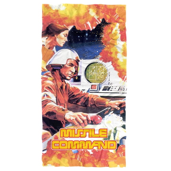 Atari Beach Towel, 30"x60", Missile Command Beach Towel