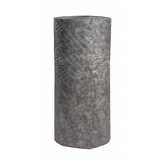 Sorbent Roll, 44 gal, 30 in x 150 ft, Universal, Gray, Polypropylene
