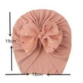 thumbnail image 5 of Summer Baby Girl Hat with Bow Hat Toddlers Soft Turban Knotting Hats Elastic Cap, 5 of 6