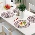 thumbnail image 6 of Coolnut Round Braided Placemats Set of 4,Valentine's Day Heart Washable Dining Table Durable PVC 15 Inch Non-Slip Heat Resistant Place Mats for Table Decor Home Decor, 6 of 7