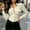 Beige, variant on Long Sleeve Women's Shirts Slimming Work Fall Cotton Linen Ladies Blouse Utility Casual Plain Collared Tops Blue M
