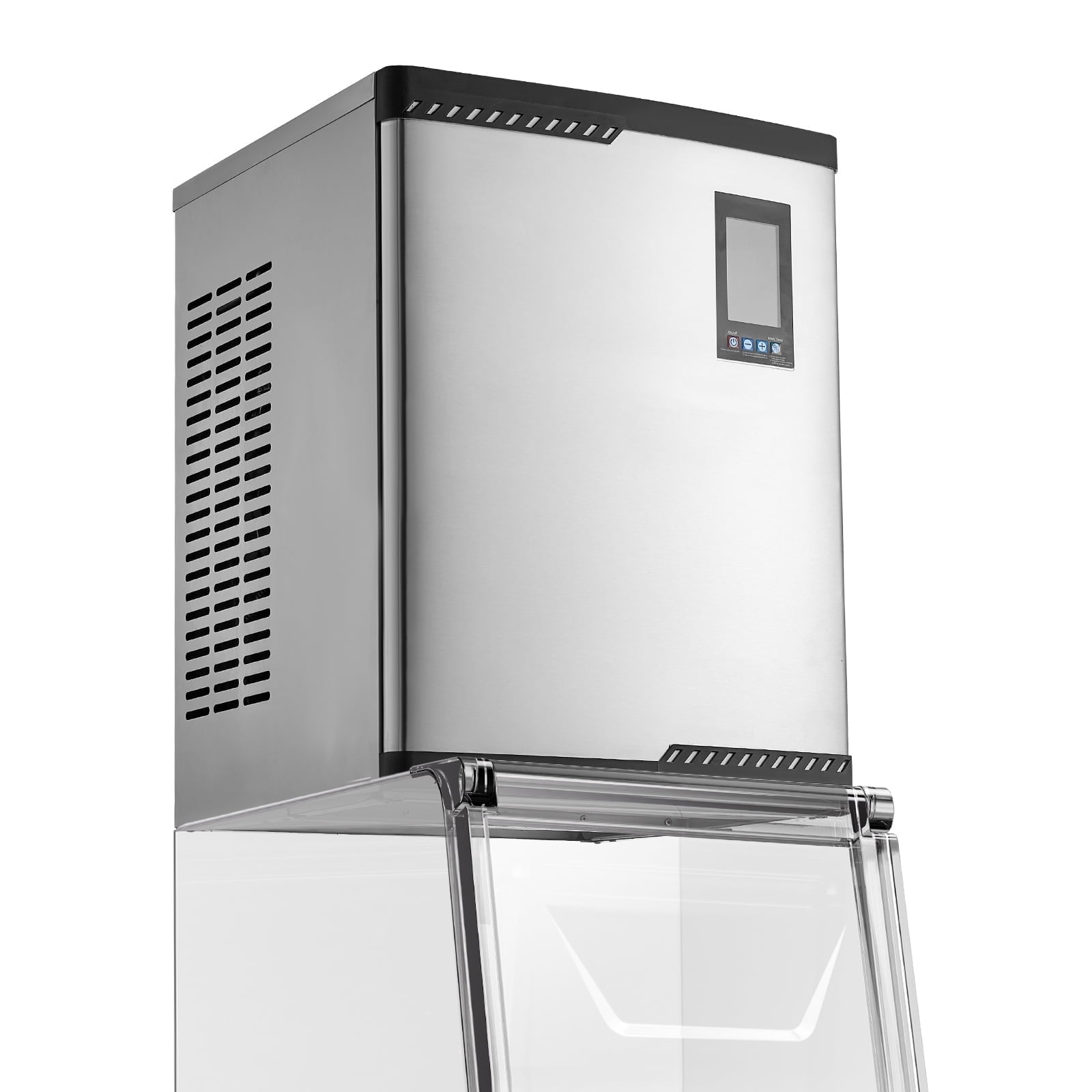 KFFKFF Commercial Ice Maker Machine, Produces 800 LBS/Day, Stainless Steel with Programmable, Self-Cleaning Function, Adjustable Thickness for Restaurants, Hotels - Head Unit Only