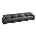 thumbnail image 5 of Super Comfort Oversized Modular Velvet Sectional Sofa Couch with Movable Ottoman,Corner Sectional with Bolstered Armrests, Deep Seat Cloud Couch, Convertible L Shaped Couch for Living Room, 5 of 14