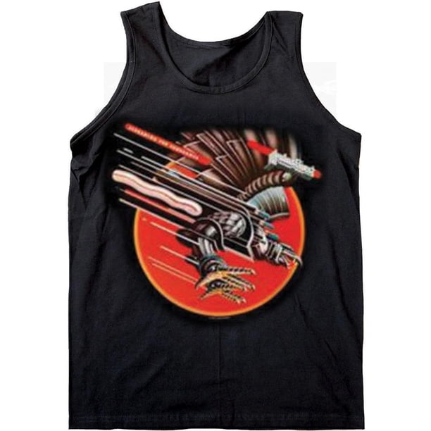 Judas Priest - Camiseta Sin Mangas Vengeance Adornado de Algodón para Mujer (Negro)