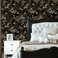 thumbnail image 5 of Floral Peel and Stick Wallpaper Vintage Blossom Tree Butterflies Dark Wall Mural 23.6in x 9.8ft Self Adhesive Removable Wall Paper Renter Friendly Wallpaper for Bedroom Nursery Kids, 5 of 8