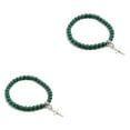 thumbnail image 4 of relayinert Comfortable Cross Pendant Bracelets For Trendy Look Wide Application Lightweight blackish green 2Set, 4 of 6