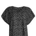 thumbnail image 5 of Homenesgenics Plus Size Womens Dresses xxxl Womens V-Neck Printing Biscuits Loose Casual Fashion Short Sleeve Dress Gifts for Women, 5 of 5