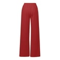 thumbnail image 6 of SNKSDGM Women's Plus Womens Sweatpants Set Womens Sweatpants Tall Length Women's Casual Solid Color Lace up Straight Leg Sports Slacks2, 6 of 6