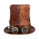 thumbnail image 1 of Steampunk, sombrero de Jazz, equipo Retro Steampunk con gafas, sombrero estilo Steampunk gótico de cuero PU, tocado para Cosplay de, 1 of 9