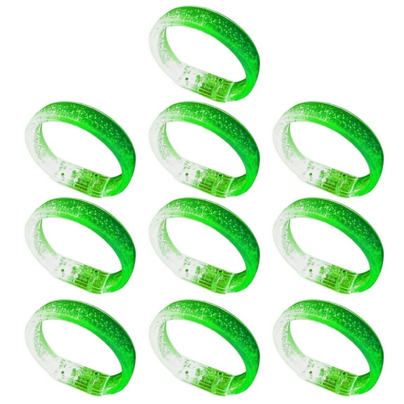Acahhotxx 10pcs Adjustable Glowing Wristbands LED Illuminated Bracelets for Stage Shows and Festival Celebration