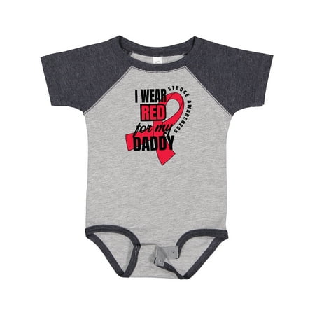 

Inktastic I Wear Red For My Daddy Stroke Awareness Boys or Girls Baby Bodysuit